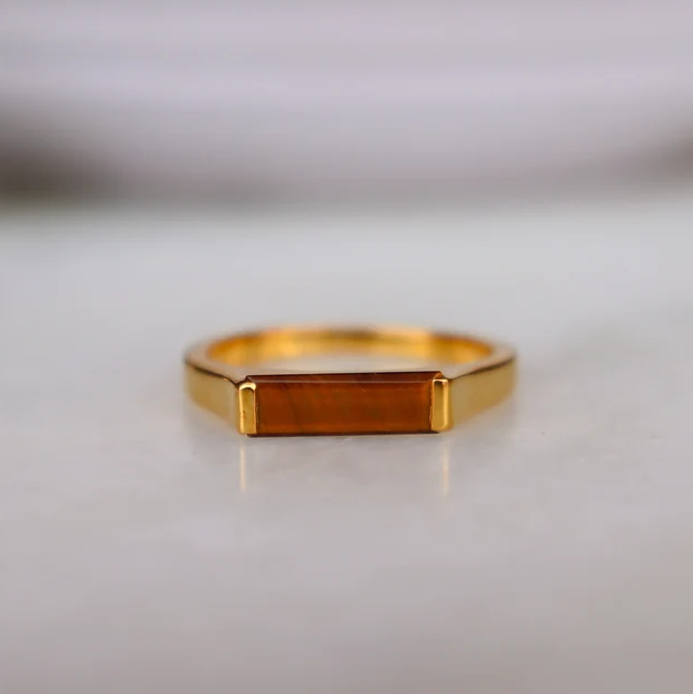 Regal Radiance – The Garnet Gold Ring | Quotidian Opulence Collection