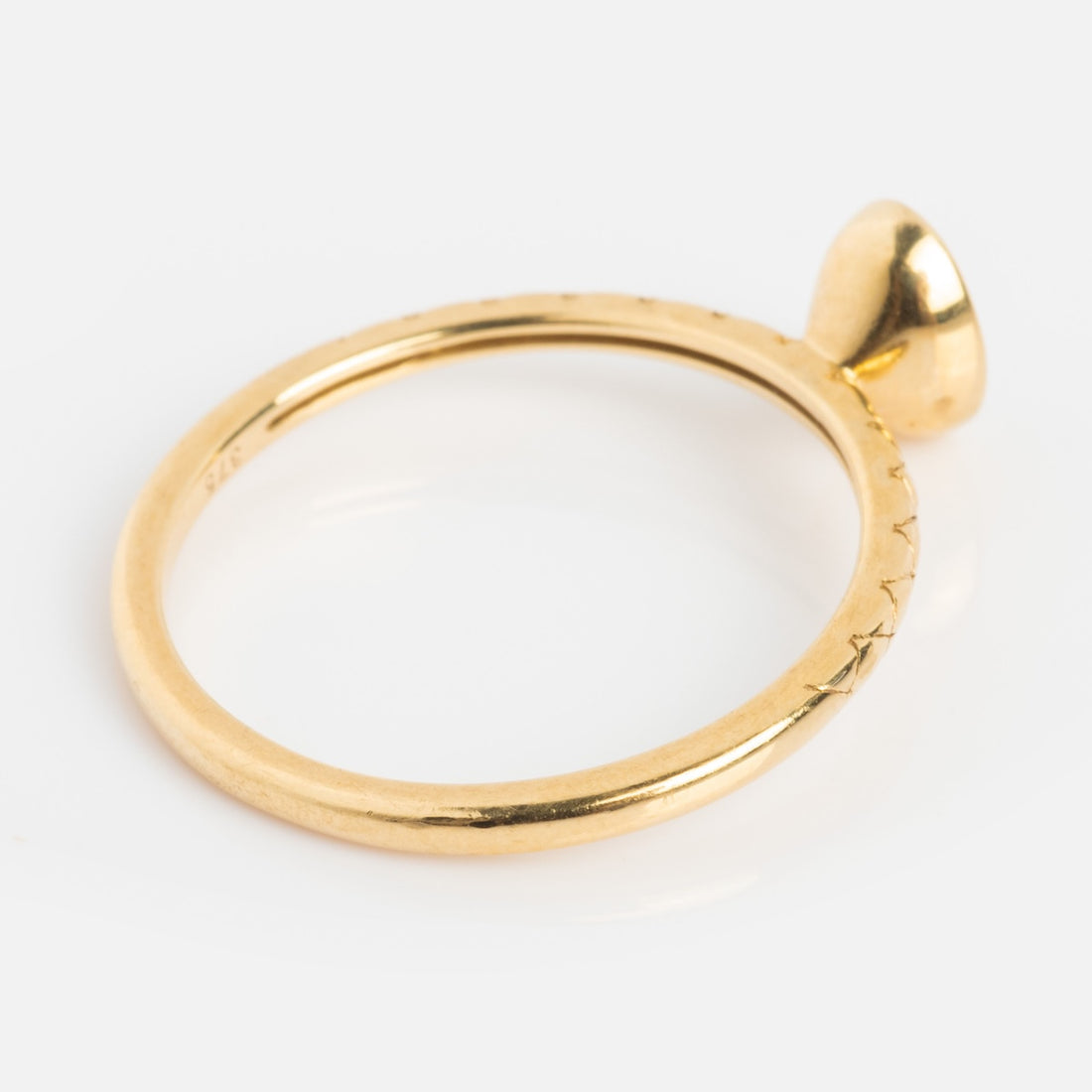 Solid Silver Amethyst Oval Ring (Gold plated)