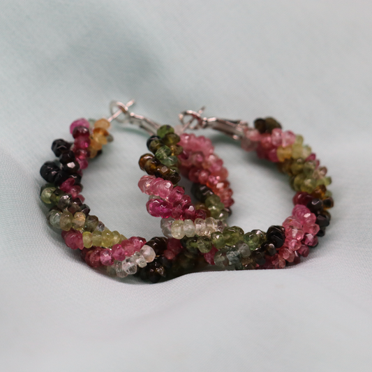 Enchanting Mélange – Topaz, Peridot, Tourmaline, and Multi-Gemstone Earrings | Whispers of Nature Collection