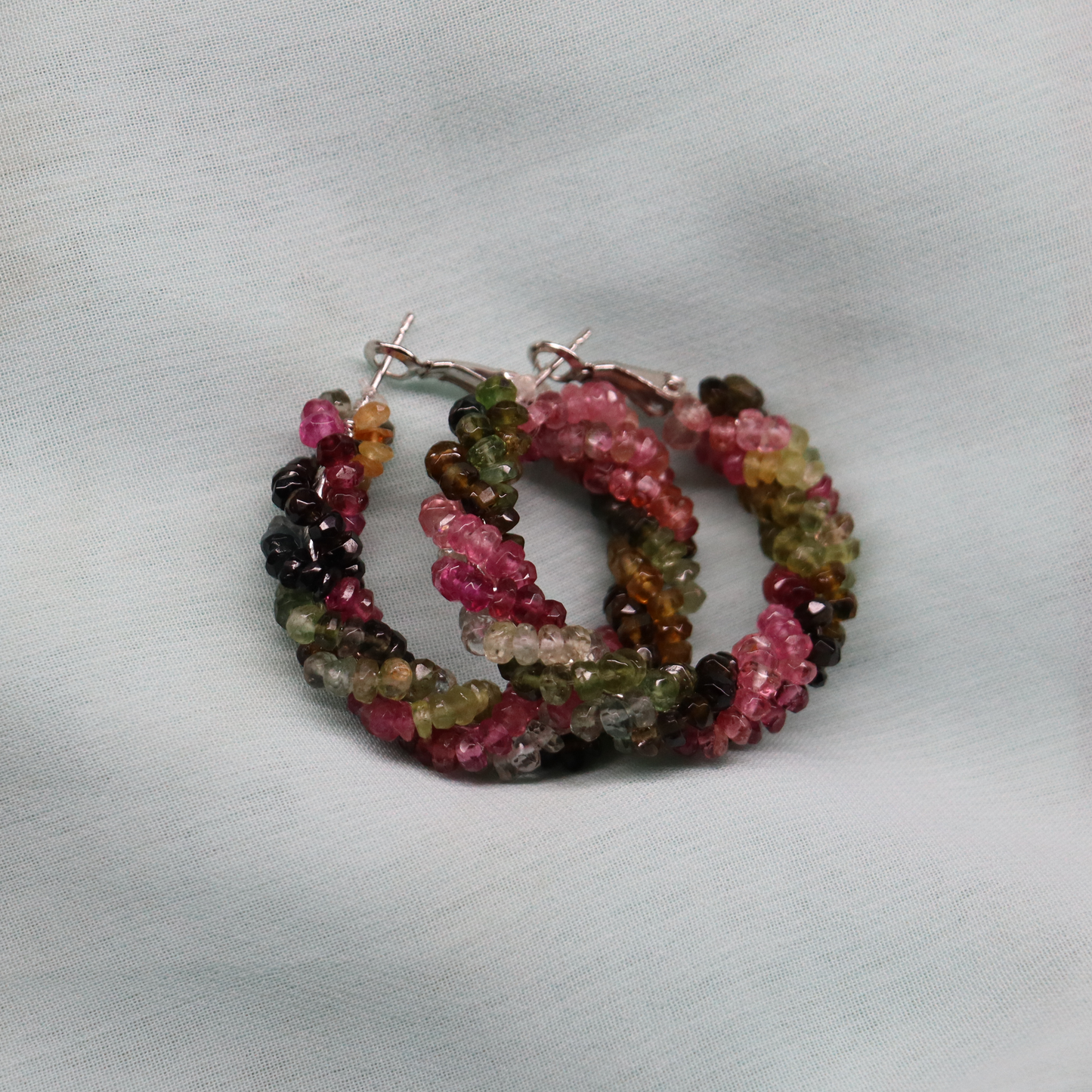 Enchanting Mélange – Topaz, Peridot, Tourmaline, and Multi-Gemstone Earrings | Whispers of Nature Collection