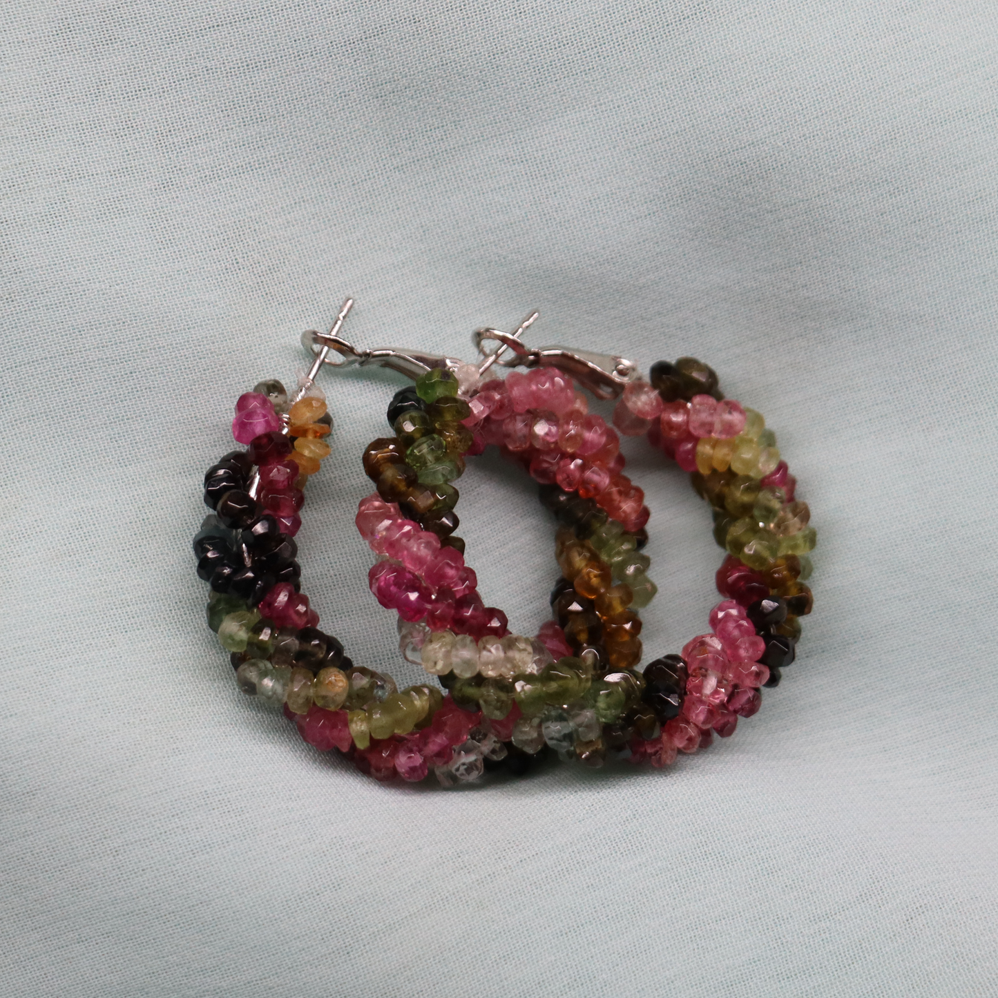 Enchanting Mélange – Topaz, Peridot, Tourmaline, and Multi-Gemstone Earrings | Whispers of Nature Collection