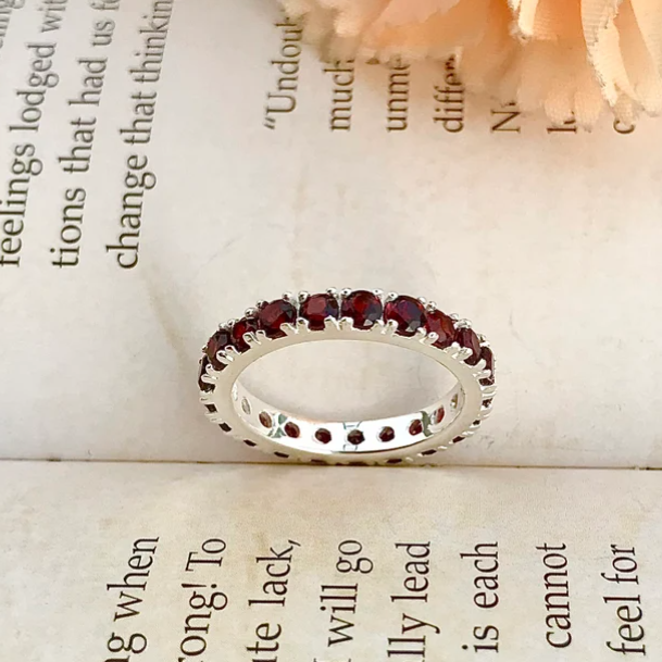 Radiant Ember – Garnet Ring | Quotidian Opulence Collection