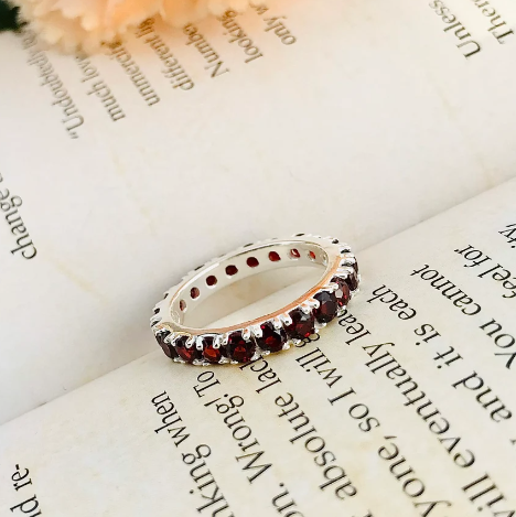 Radiant Ember – Garnet Ring | Quotidian Opulence Collection