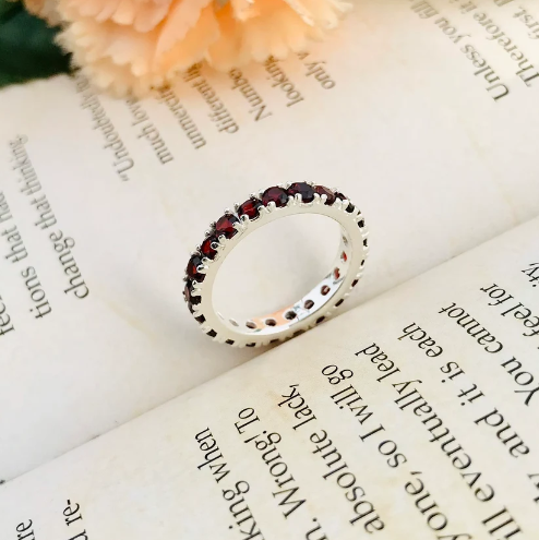 Radiant Ember – Garnet Ring | Quotidian Opulence Collection